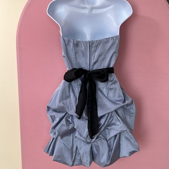 NWT IceBlue/Gray strapless party dress Size S - Picture 2 of 10